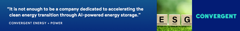 Energy Storage, Battery Storage, Convergent, ESG, Environmental Social Governance, ESG companies, ESG score, Renewable Energy, Clean Energy